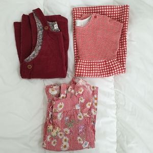Zara girl set with 1 dress and 2 rompers size 3/4